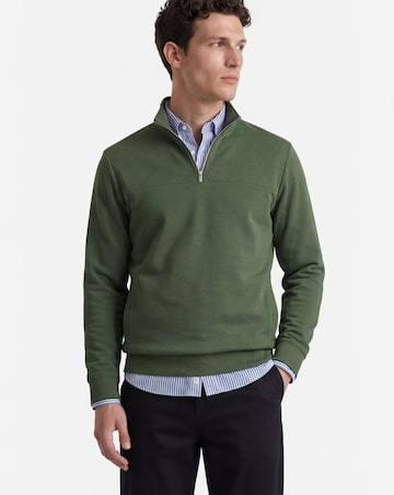 Folio Interlock 1/4 Zip Sweatshirt-Khaki