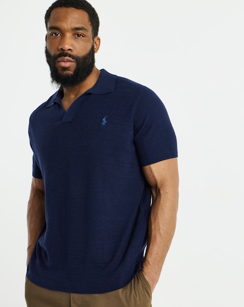 Polo Ralph Lauren Short Sleeve Knitted Polo - Navy