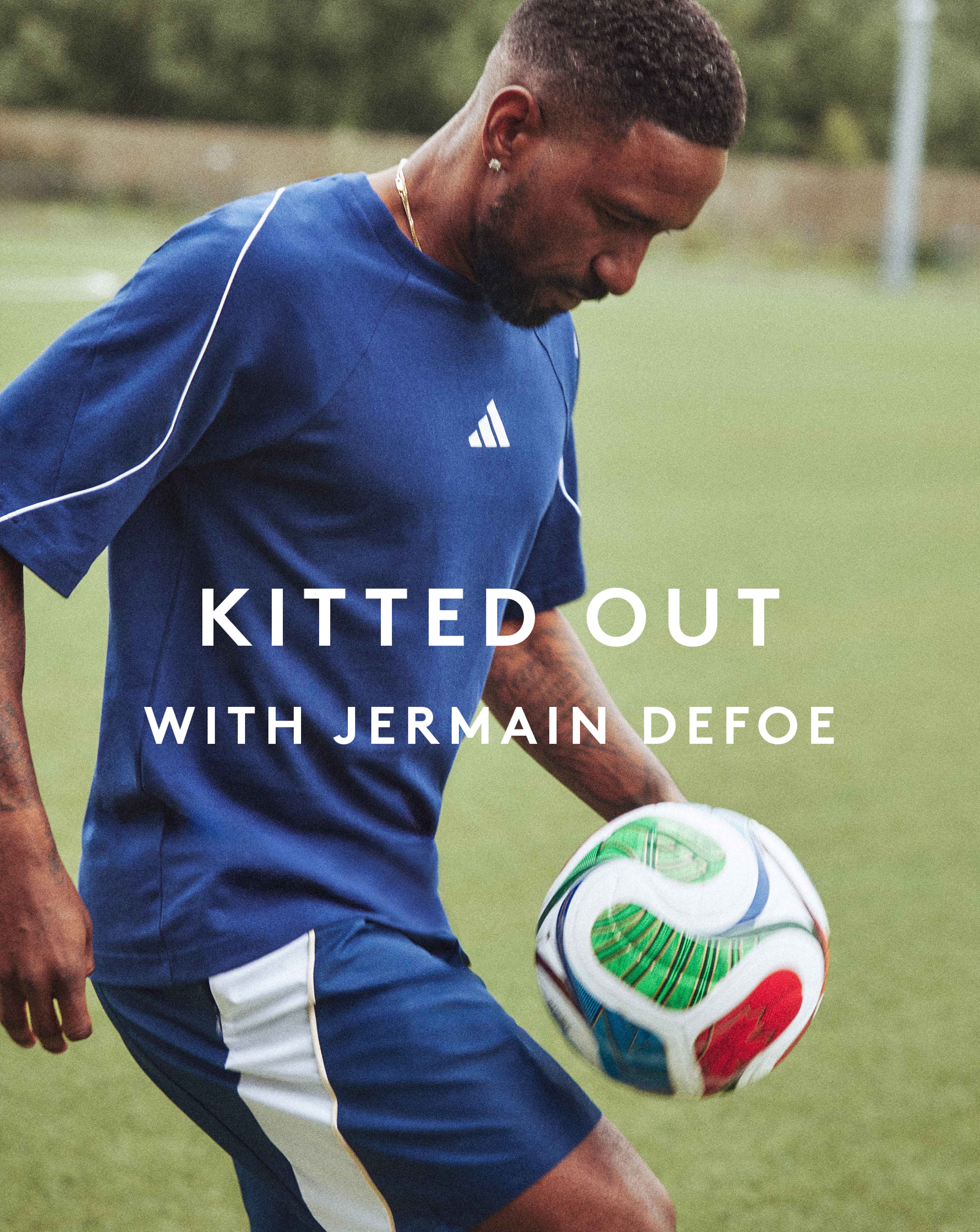 Kitted Out with Jermain Defoe. Jermain wears adidas Workout Essentials Training T-Shirt with Tiro Shorts