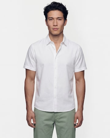 Short Sleeve Linen Blend Shirt