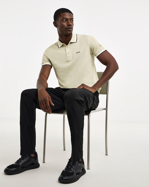 BOSS Short Sleeve Paddy Polo - Light Beige