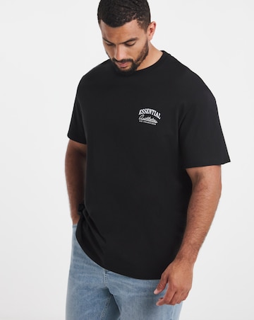 Jack & Jones Organic Relaxed Studio Back Print Tee - Black