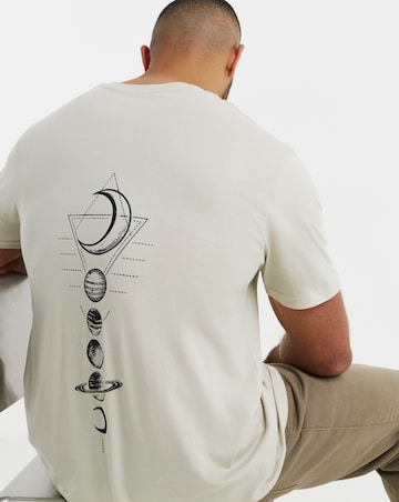 Jack & Jones Astro Back Graphic T-Shirt - Off White