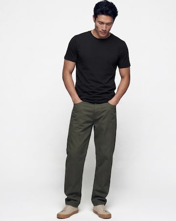 Pure Cotton Crew Neck T-Shirt Long- Black