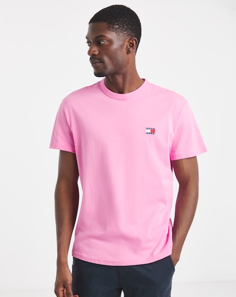Tommy Jeans Short Sleeve Badge T-Shirt - Pink