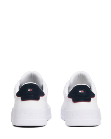 Tommy Hilfiger Court Leather Trainers - White/Navy