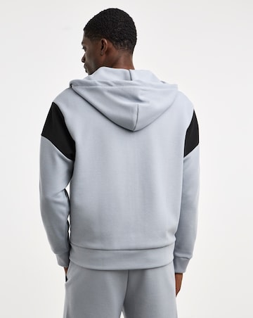 BOSS Contrast Zip Through Hoodie - Dark Grey