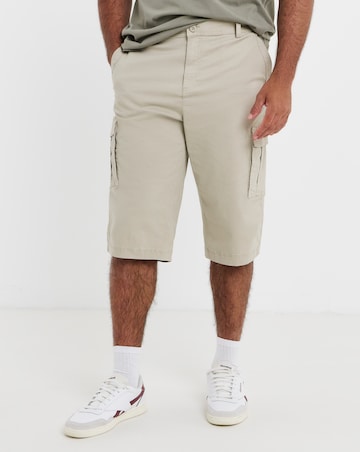 3/4 Length Cotton Stretch Cargo Short