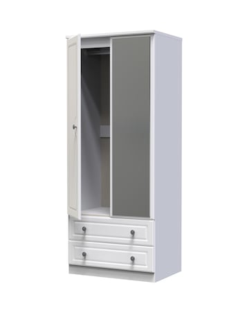 Peregrine Ready Assembled 2 Door 2 Drawer Mirrored Wardrobe - Kids