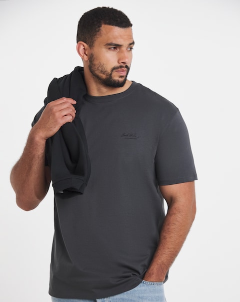 JACK & JONES Archive Small Logo T-Shirt - Dark Grey