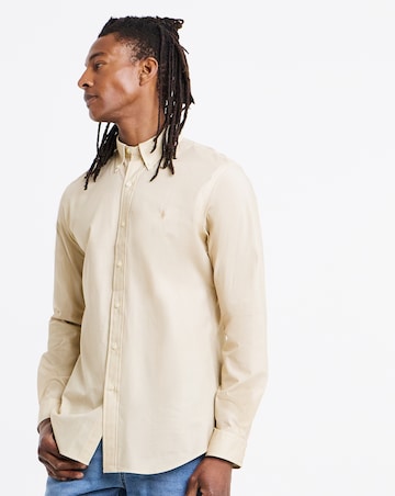 Polo Ralph Lauren Long Sleeve Gingham Poplin Shirt - Beige/White
