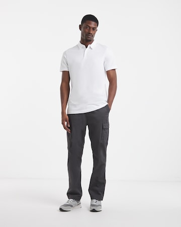 Pure Cotton Jersey Polo Long Length- White