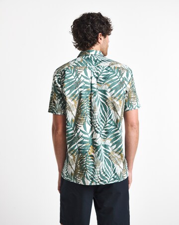 Barbour Gleaston Short Sleeve Printed Summer Shirt - Teal