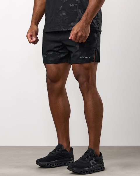 Gym King Debossed Camo Shorts