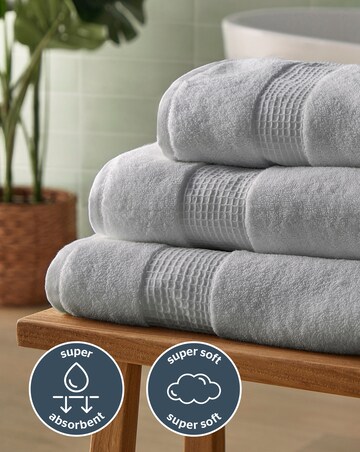 Silentnight Luxury Waffle Border Cotton Towel