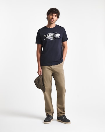 Barbour Moorside Short Sleeve Logo Tailored T-Shirt- Navy