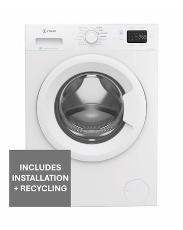 Indesit IP 1046 Push & Go Washing Machine - White + Install