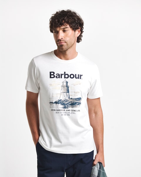 Barbour Harbourside Short Sleeve Graphic T-Shirt - White