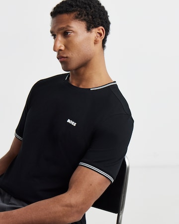 BOSS Short Sleeve Tipped T-Shirt - Black