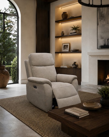 Aspire Kingsmere Fabric Power Recliner Armchair