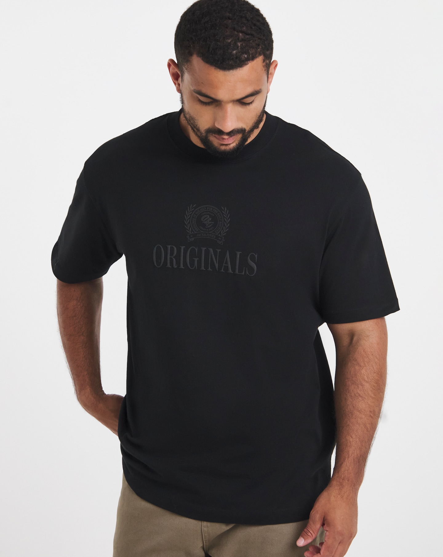 JACK & JONES Noa Curved Hem Longline T-Shirt | Jacamo