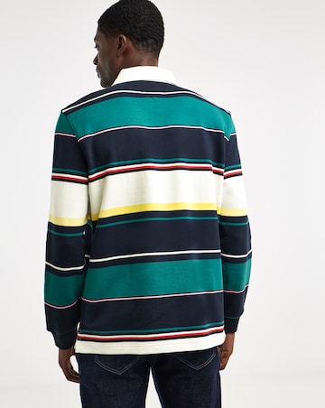 Tommy Jenas Relax Fit Stripe Rugby - Navy