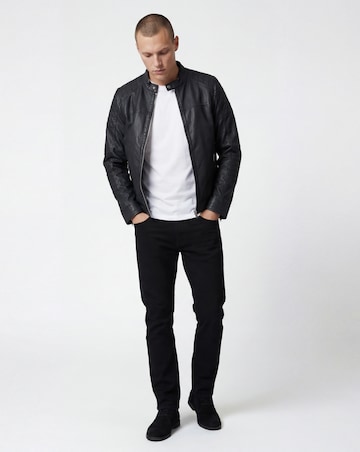 Black Leather Racer Jacket