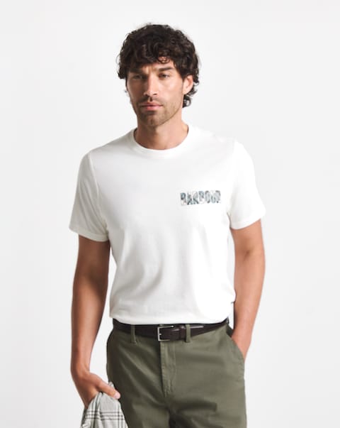 Barbour Birdsall Short Sleeve Graphic T-Shirt - White