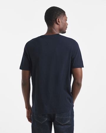 Tommy Hilfiger Short Sleeve Script Flag T-Shirt - Navy