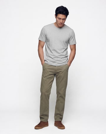Pure Cotton Crew Neck T-Shirt Extra Long - Grey Marl