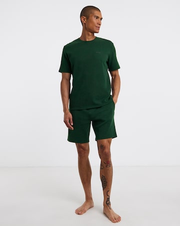 BOSS Waffle Pyjama Shorts - Dark Green