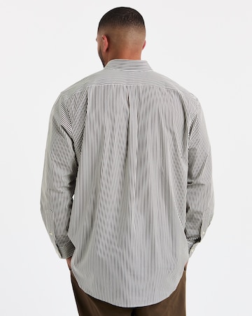 Polo Ralph Lauren Long Sleeve Stripe Poplin Shirt - Brown/White