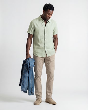 Short Sleeve Linen Blend Shirt