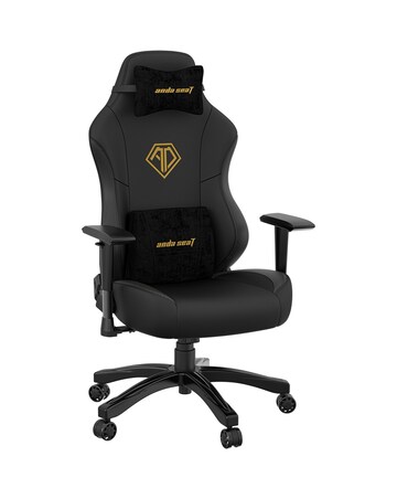 Anda seaT Phantom 3 Premium Large Gaming Chair - Black (Golden logo)