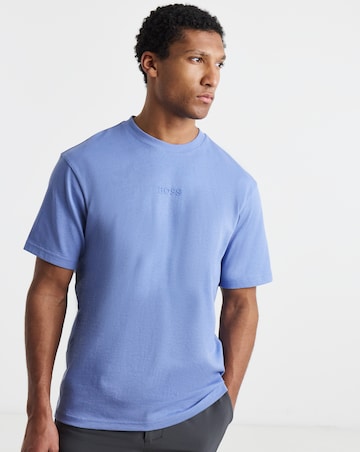 BOSS Short Sleeve Relax Fit Centre Logo T-Shirt - Blue
