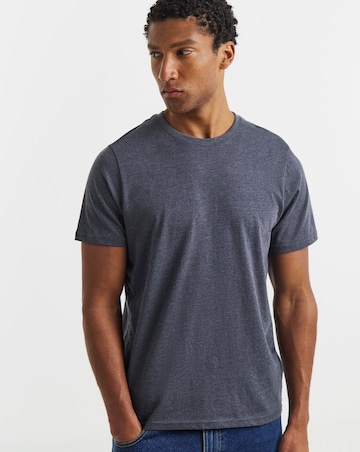 Denim Marl Crew Neck T-Shirt Long