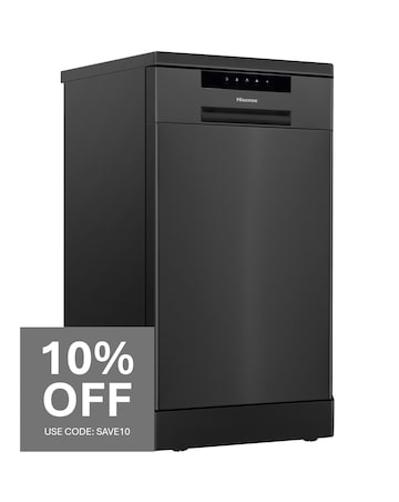 Hisense HS523E15BUK Slimline 10 Place Settings Dishwasher - Black