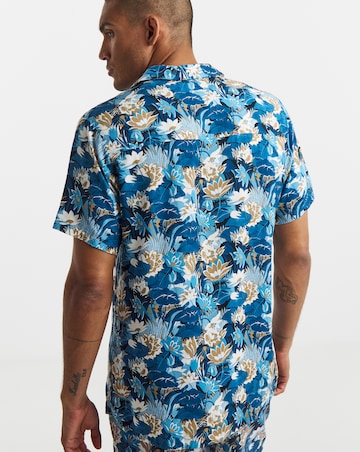 BOSS Printed Beach Shirt - Blue