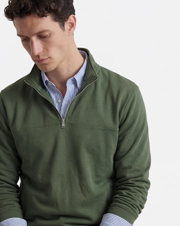 Folio Interlock 1/4 Zip Sweatshirt-Khaki