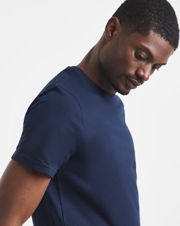 Pure Cotton Crew Neck T-Shirt- Navy