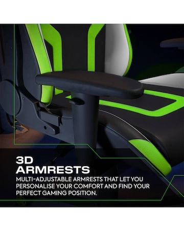 X Rocker Agility Compact Ergonomic PC Gaming Chair for Juniors - Green