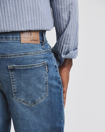 Union Straight Fit Stretch Jeans Mid Wash