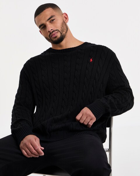 Polo Ralph Lauren Cable Knit Jumper - Black