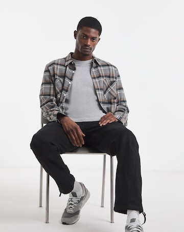Pure Cotton Crew Neck T-Shirt Extra Long - Grey Marl