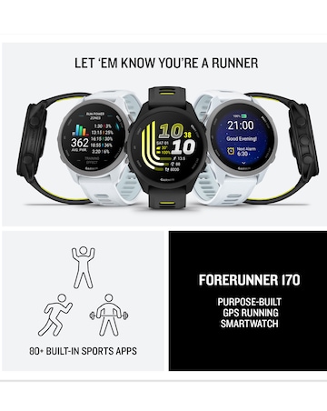 Garmin Forerunner 170 Music Smart Watch - Black/Amp Yellow