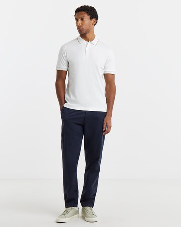 BOSS Short Sleeve Tipped Polo - White