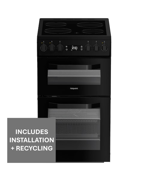 Hotpoint HDE5VDCB 50cm Electric Double Cooker Ceramic Hob - Black Installation
