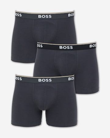 BOSS 3 Pack Power Boxer Briefs - Grey