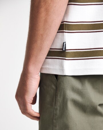 Barbour Browtop Short Sleeve Striped Relaxed T-Shirt - White