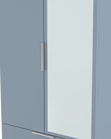 Humber Ready Assembled 2 Door 2 Drawer Mirrored Wardrobe - Kids